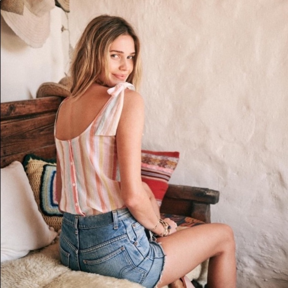 Sezane Multi Color Stripe Rick Tank Top